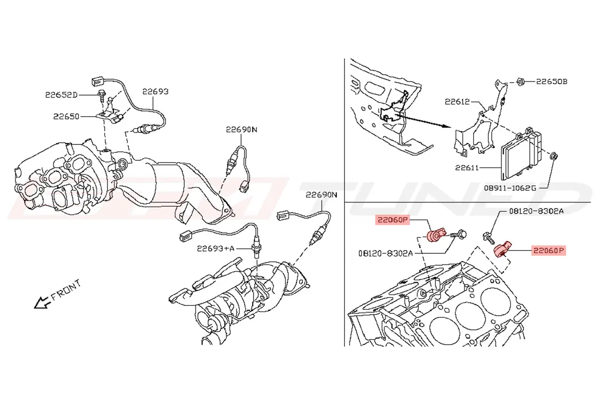 Nissan Oem Knock Sensor For R35 Gtr (22060-Jk20a) 2