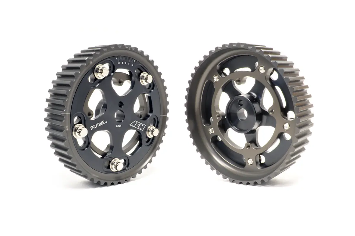 Aem Black Adjustable Tru-Time Cam Gears For 1G/2G Dsm 1
