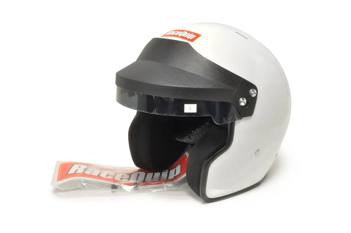 Racequip Of20 Open Face Helmet Gloss White 1