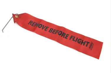 Stroud "Remove Before Flight" Red Parachute Safety Flag 1