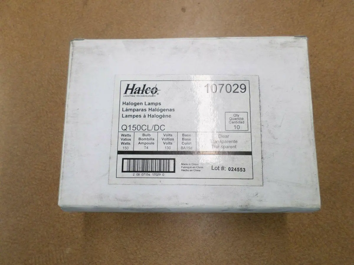 Lot Of 10 Halco Q150cl/Dc Halogen Lamps 1
