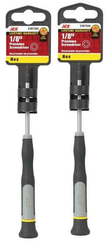 Ace Precision 1/8" Hex Screwdriver (2167344) - Pack Of 2 1