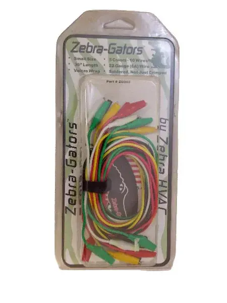 Zebra-Gators Zg002 Leed Jumper Wires 22Awg 10Pc/5 Colors 36" Length 1