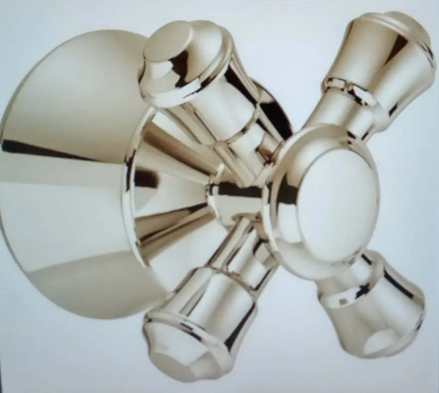 Delta H795pn Cassidy Metal Shower Cross Handle Kit , Brilliance Polished Nickel 1