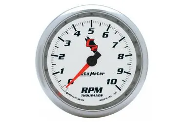 Tachometer: 0-10,000 Rpm - C2 In-Dash Gauge (3 3/8") 1