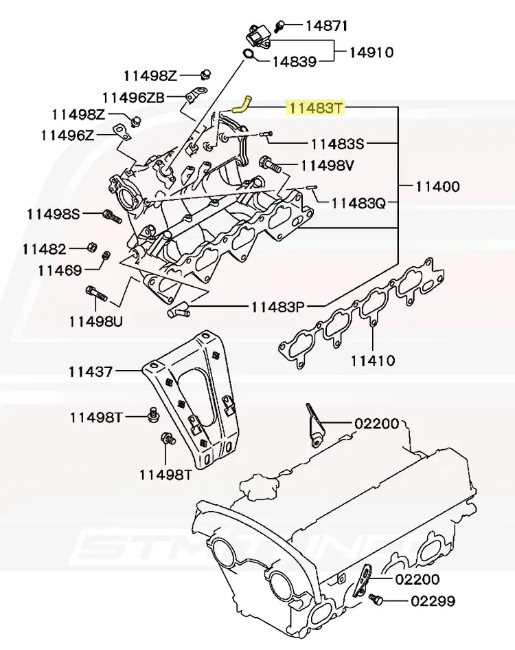 Mitsubishi Oem Intake Manifold Nipple 8Mm For Evo 8/9 (Md072820) 2