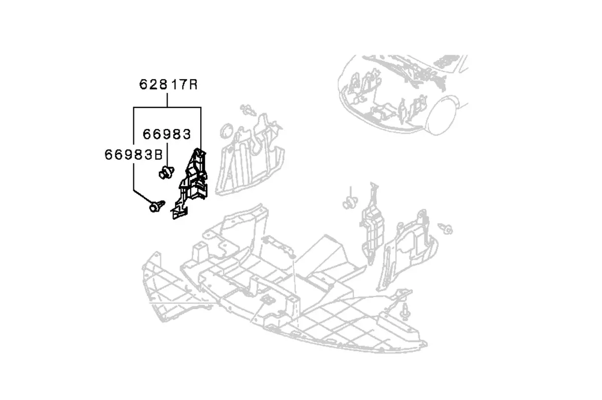 Mitsubishi Oem Engine Splash Shield For Evo 7/8/9 (Mr960364) 1