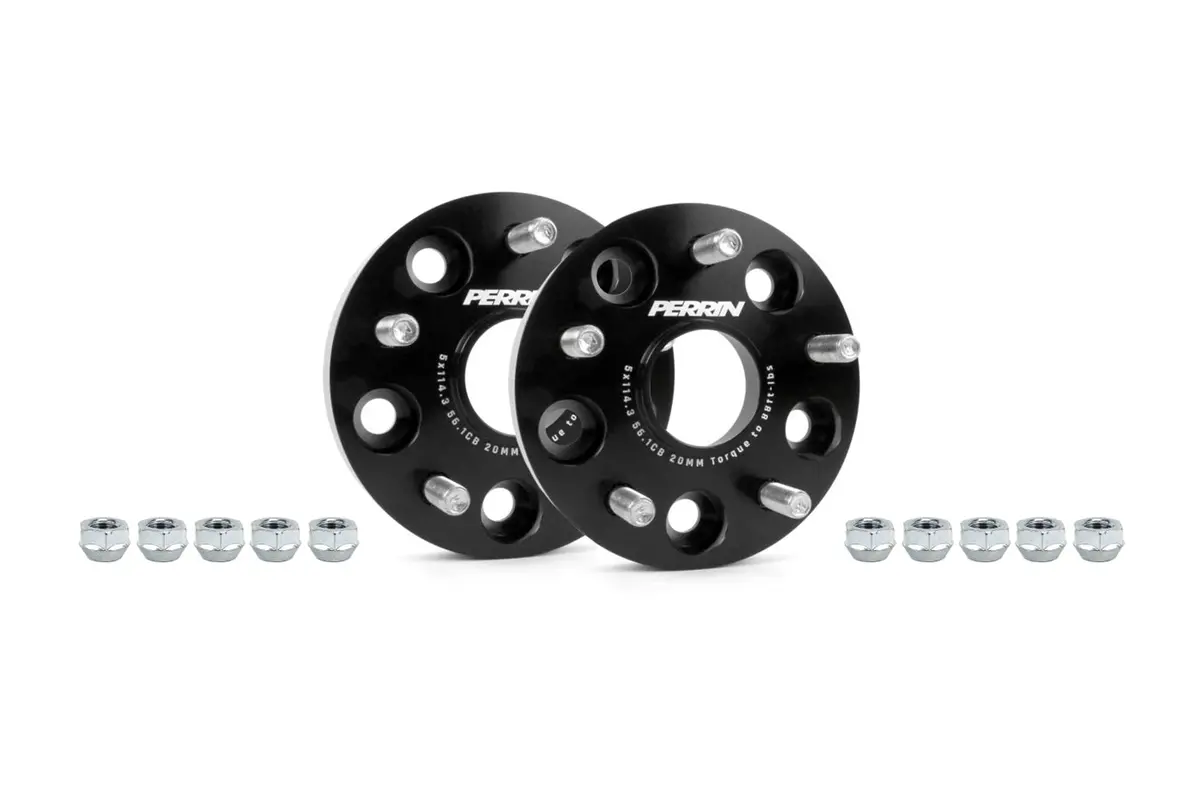 Perrin 20Mm Wheel Spacers For 15-22 Wrx / 04+Sti (Psp-Whl-020Bk) 1