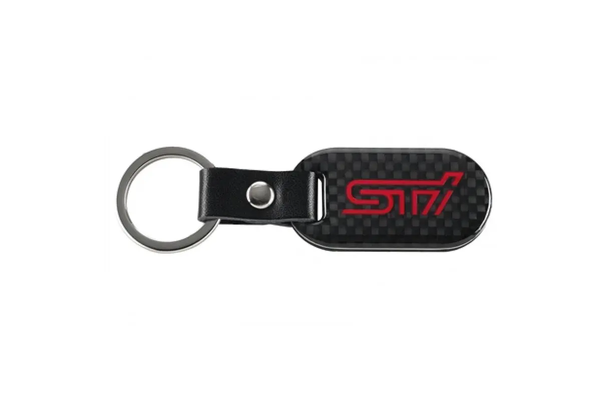 Subaru Oem Carbon Fiber Sti Keychain (Soa342l156) 1