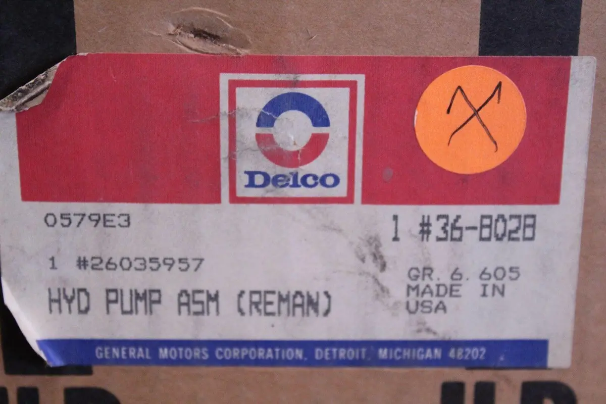 Acdelco Hydraulic Pump Asm 26035957 Remanufactured Genuine Oem 1
