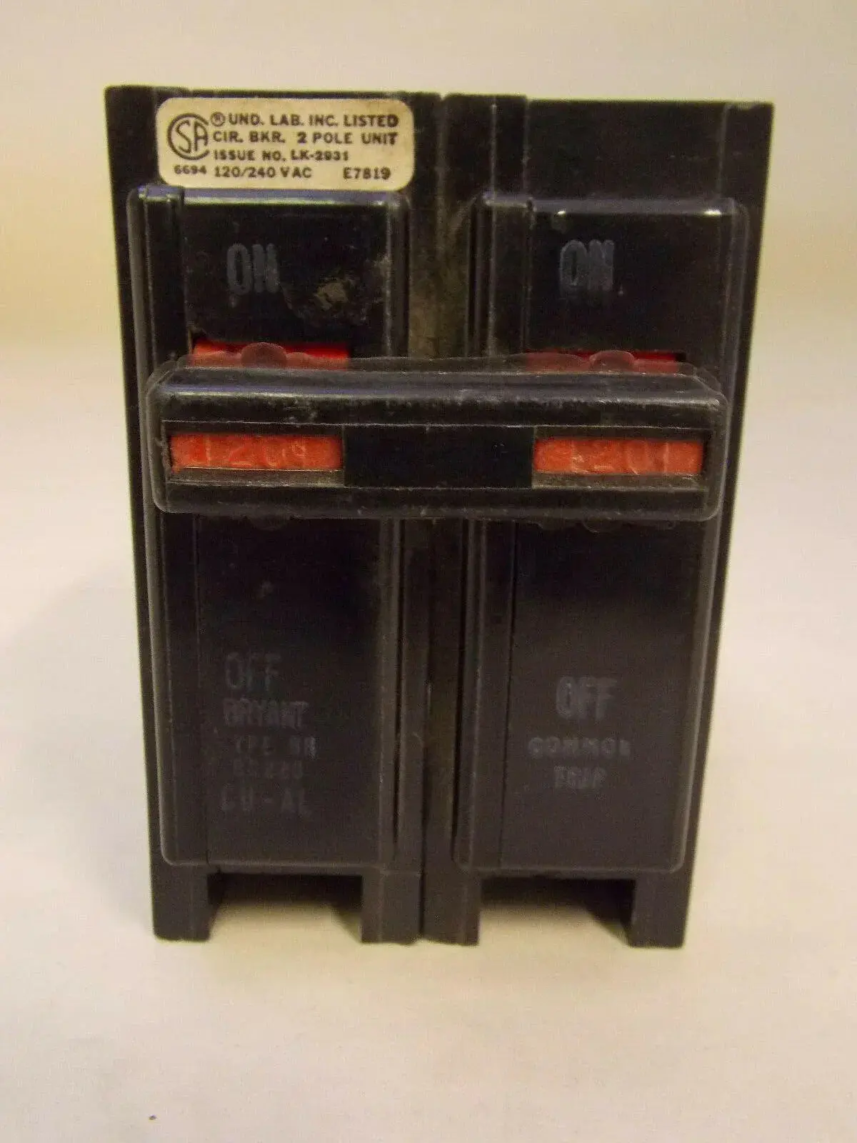 Ace 3108883 - 20 Amp Interchangeable 1" Double Pole Circuit Breaker 1