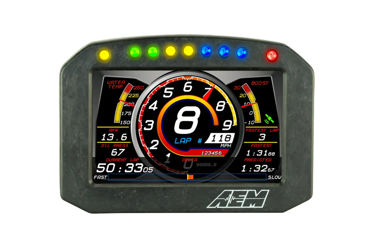 Aem Cd5f Carbon Digital Racing Flat Dash Display 1