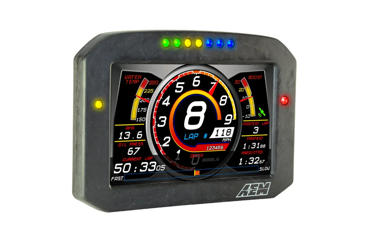 Aem Cd7f Carbon Digital Racing Flat Dash Display 1