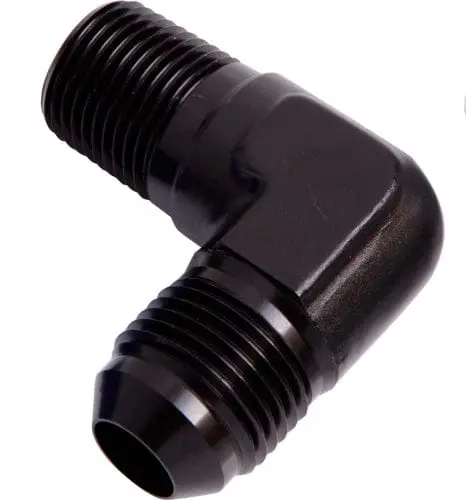 1/8" Npt To -3An 90° Flare Adapter (Af822-03Blk) 1