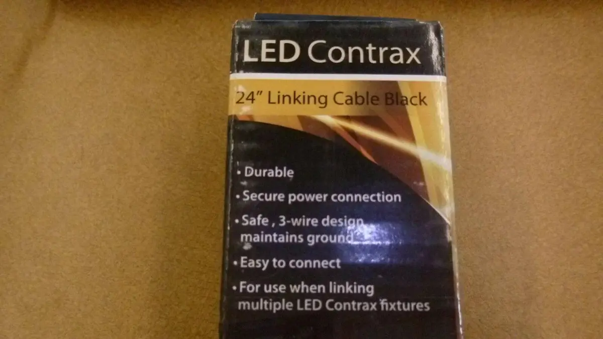 American Lighting Luc Series Black 24 In Linking Cable - Luc-Ex24-Bk 1
