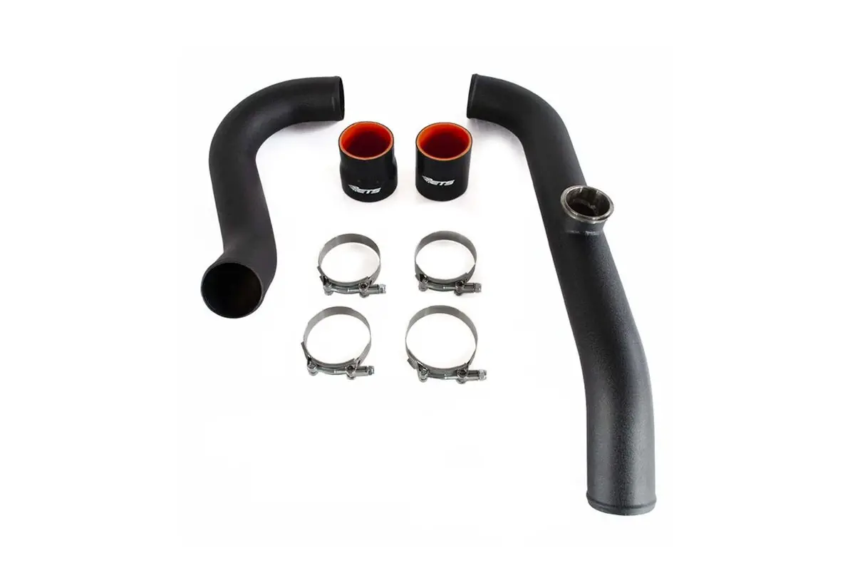 Ets Short Route Upper Intercooler Piping Kit For Evo 8/9 (Wrinkle Black) 1