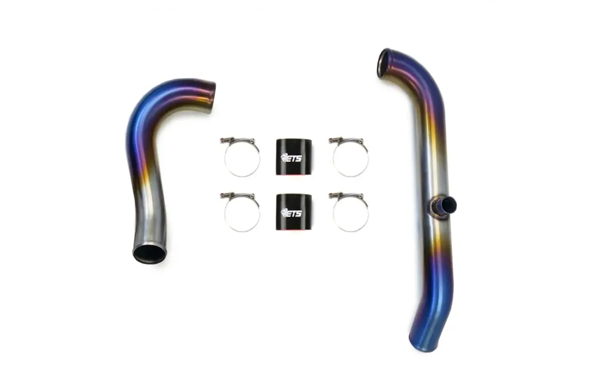 Ets Short Route Upper Intercooler Piping Kit For Evo 8/9 (Burned Titanium) 1