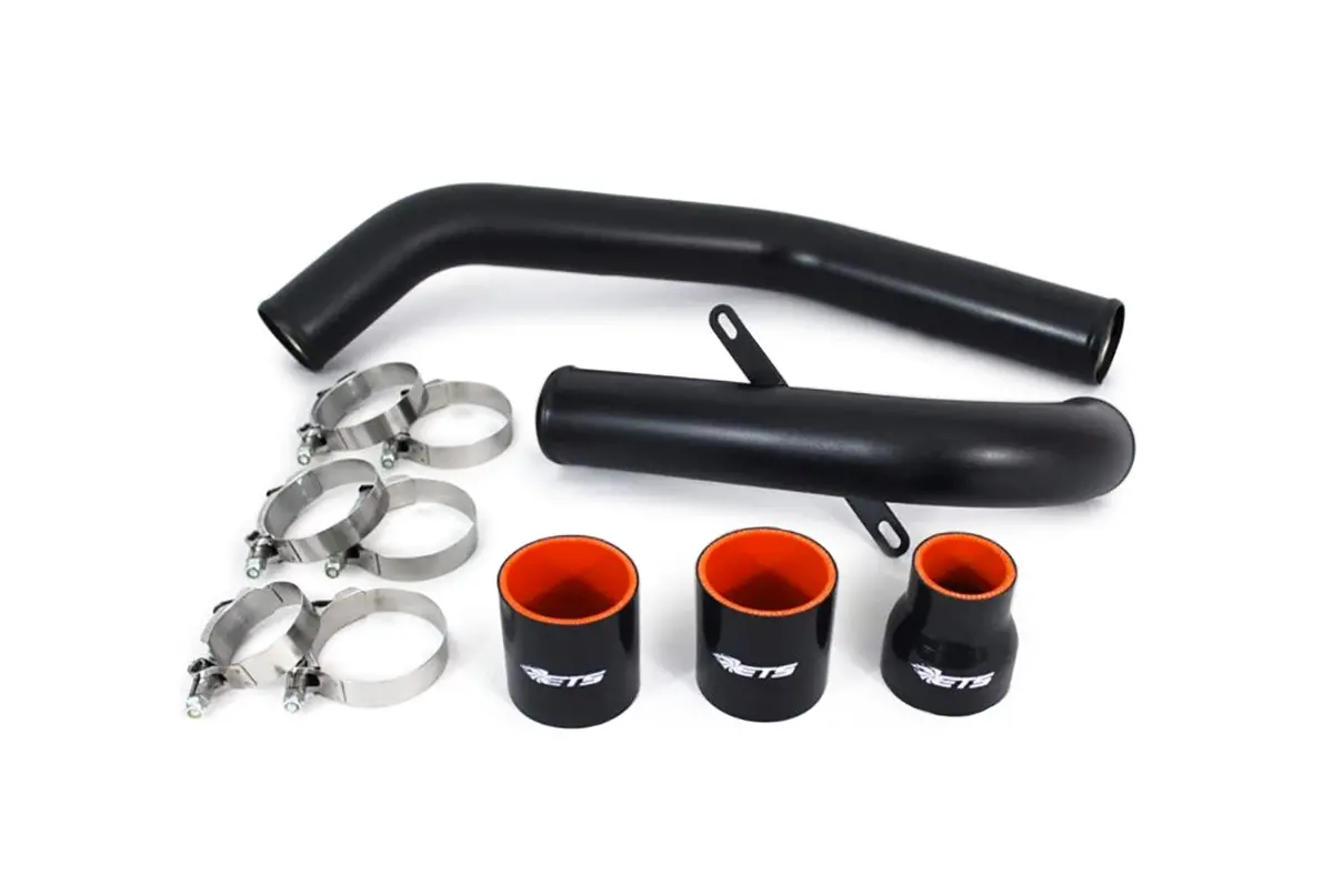 Ets Upper Intercooler Piping Kit (Wrinkle Black) For Evo X 1