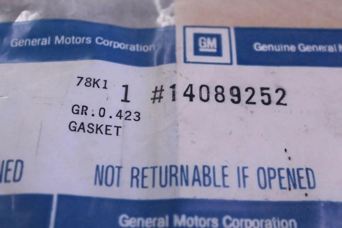 Gm Oem-Valve Cover Gasket 14089252 1