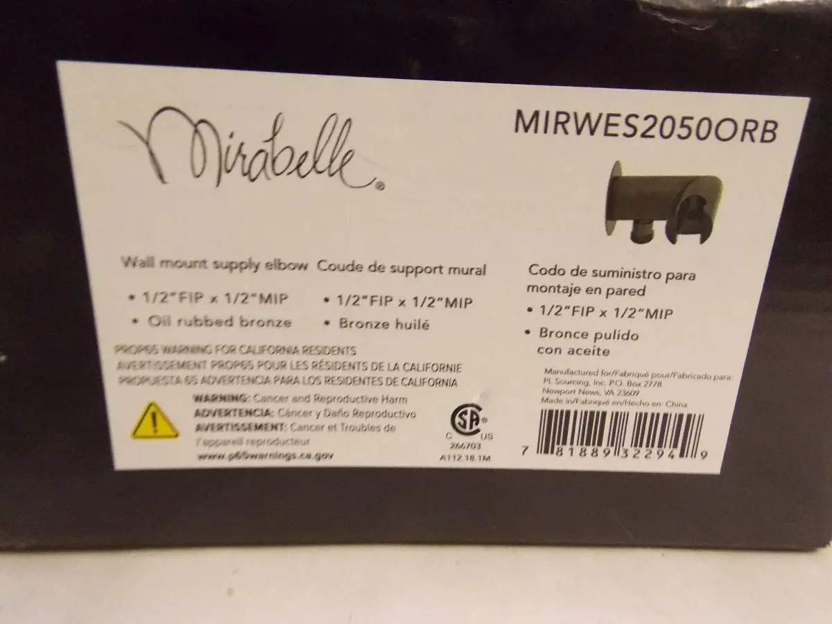 Mirabelle Wall Mounted Supply Elbow Mirwes2050orb , Oil Rubbed Bronze 1