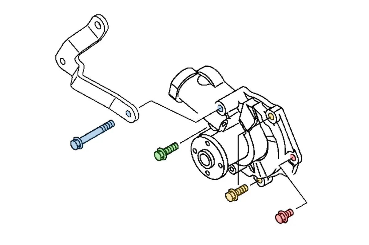 Mitsubishi Oem Water Pump Bolts For Evo 9 1