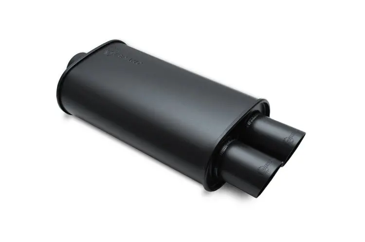 Vibrant Flat Black Stainless Muffler With Dual Tips 1