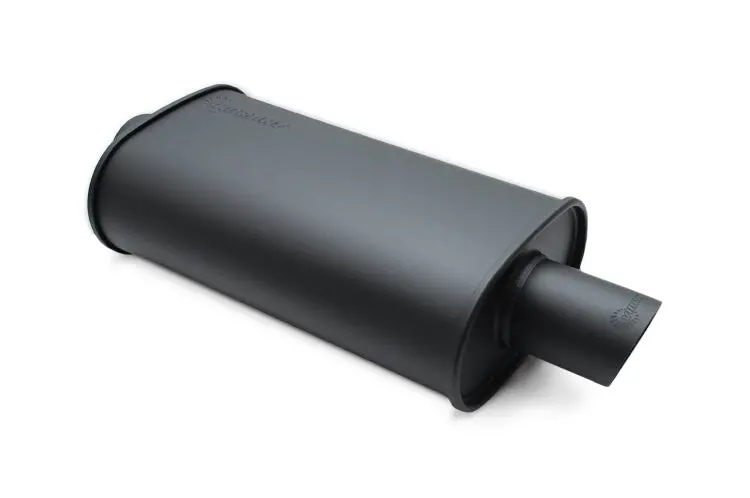 Vibrant Flat Black Stainless Muffler With Single Tip 1