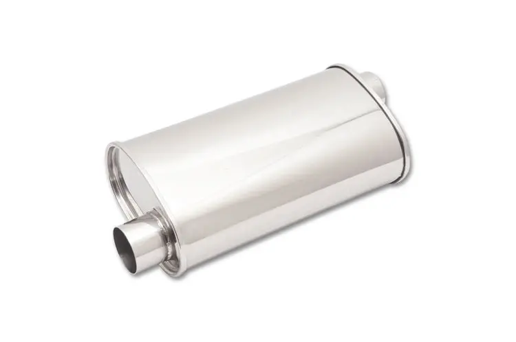 Vibrant Stainless Polished Oval (Offset/Offset) Muffler 1
