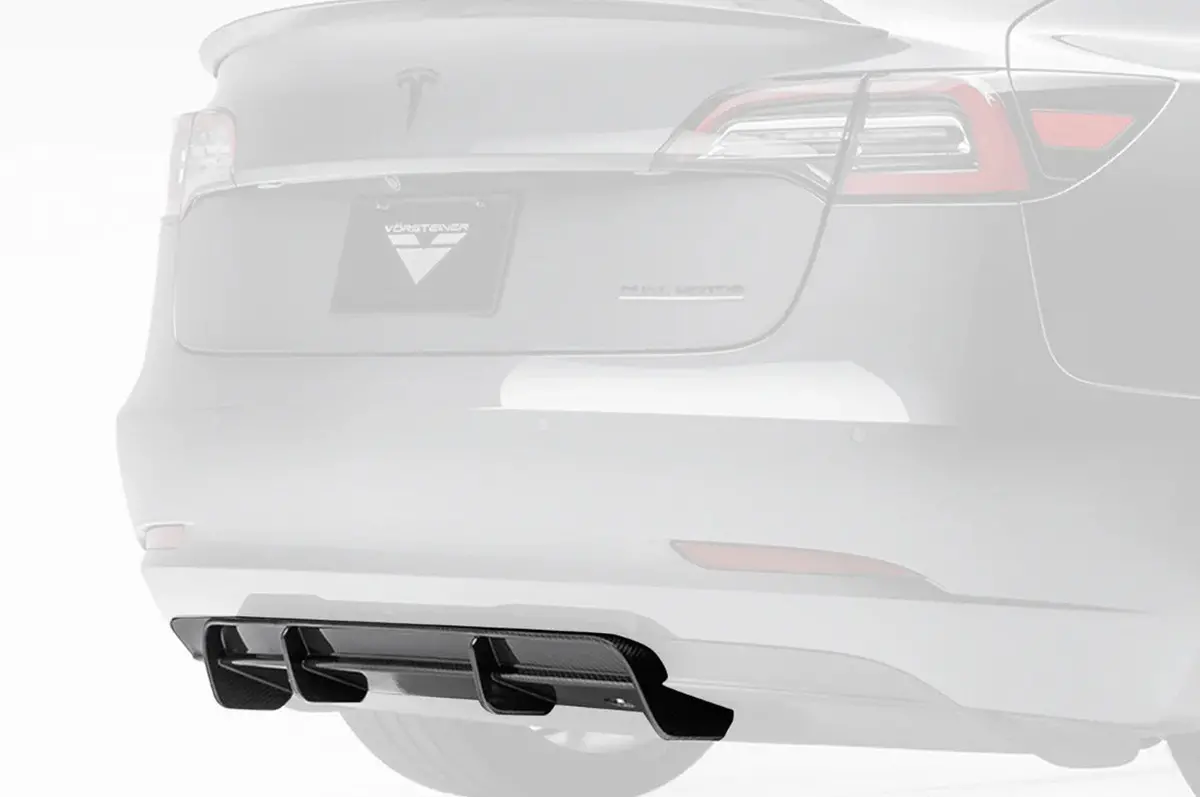 Vorsteiner Tesla Model 3 Volta Aero Carbon Fiber Rear Diffuser (Tev1055) 1