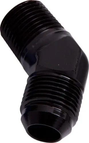 45-Degree Npt To Male Flare Adapter — 1/8" Inlet To -4An Outlet (Af823-04Blk) 1