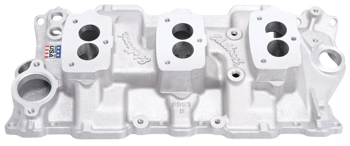 Three Deuce Dual-Carburetor Intake Manifold – Vintage-Style Aluminum Casting For Small-Block Chevy 1
